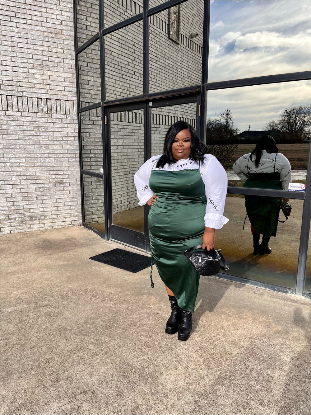 Green Satin Midi Skirt - Elegant Women's Slip Skirt